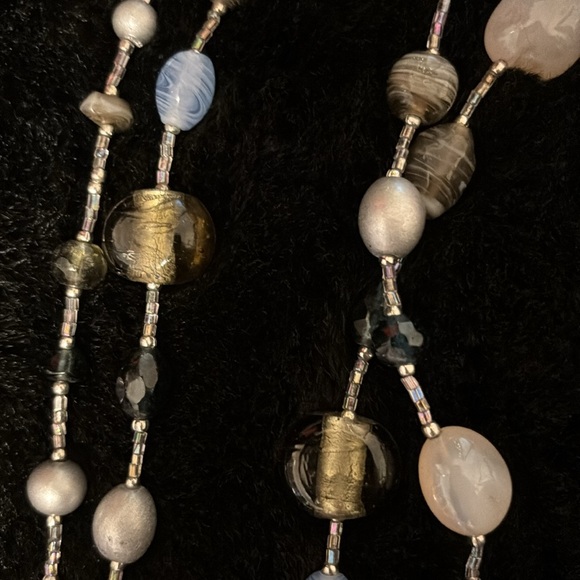 Quartz and Art Glass Necklace - Picture 3 of 4